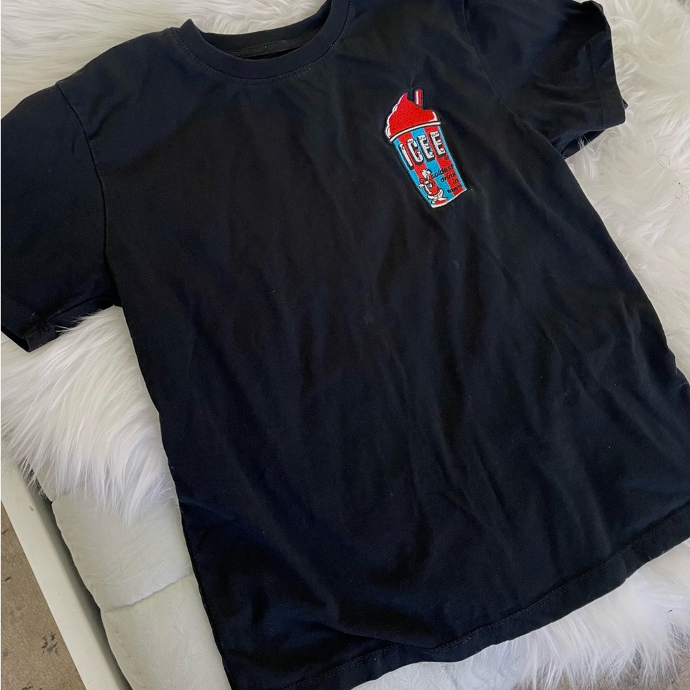 Kids Black T-Shirt with Colorful Icee Patch